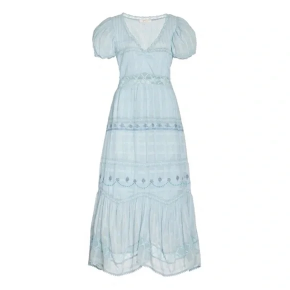 LoveShackFancy Sky Maxi Dress - Picture 1 of 14